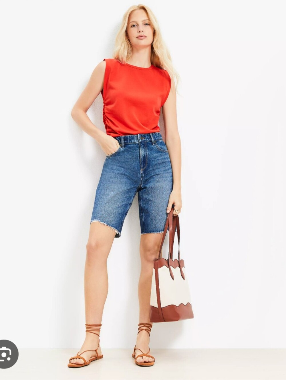 Loft Denim Bermuda Shorts
